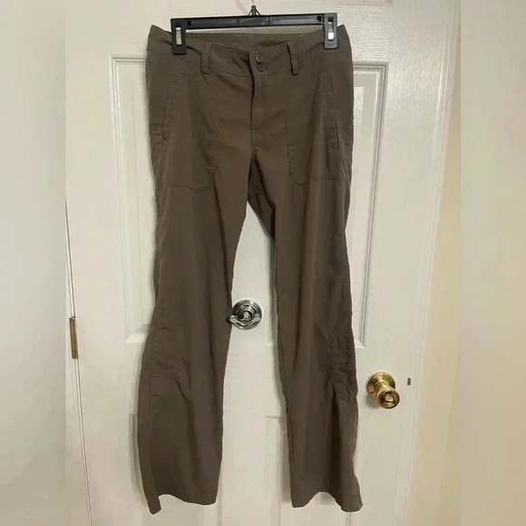 Patagonia Pants - Patagonia Solimar Womens 6 Roll Up Stretch Camping Hiking Pants Beige Khaki SZ S